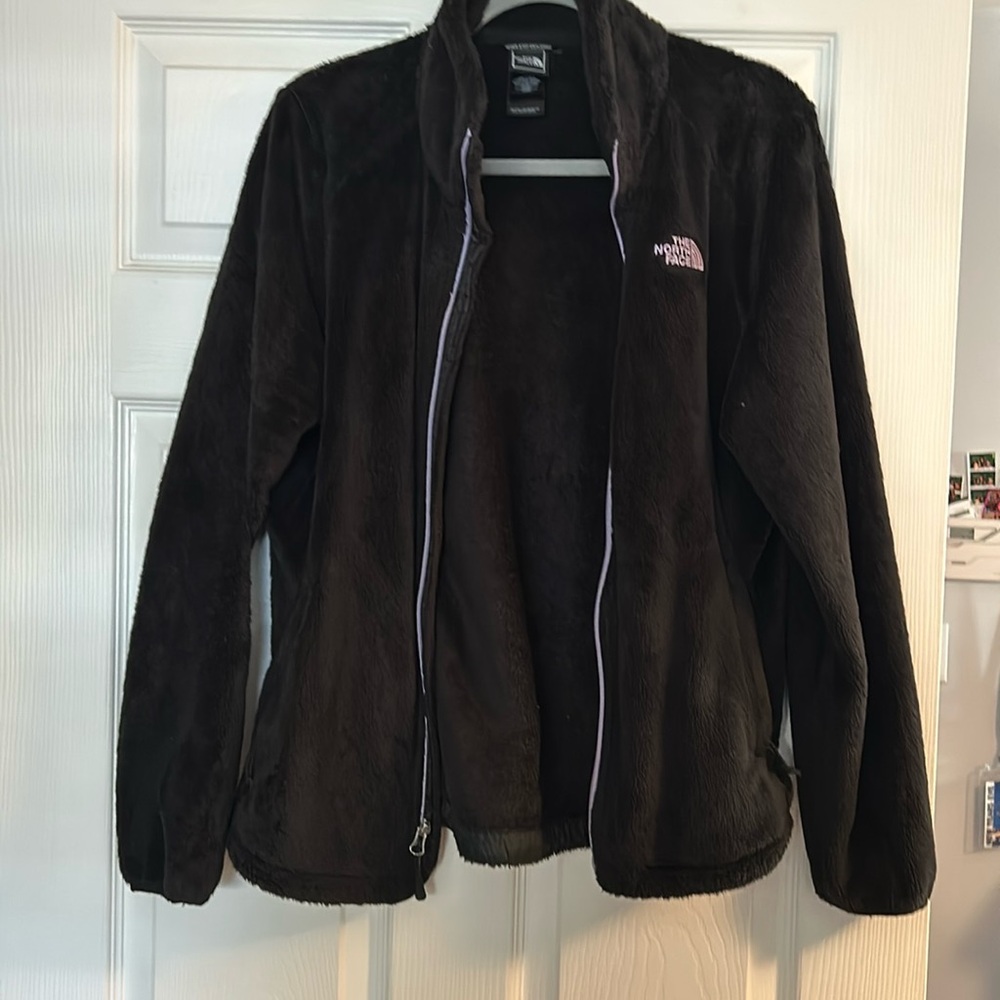 The North Face Black and Purple Fleece Jacket